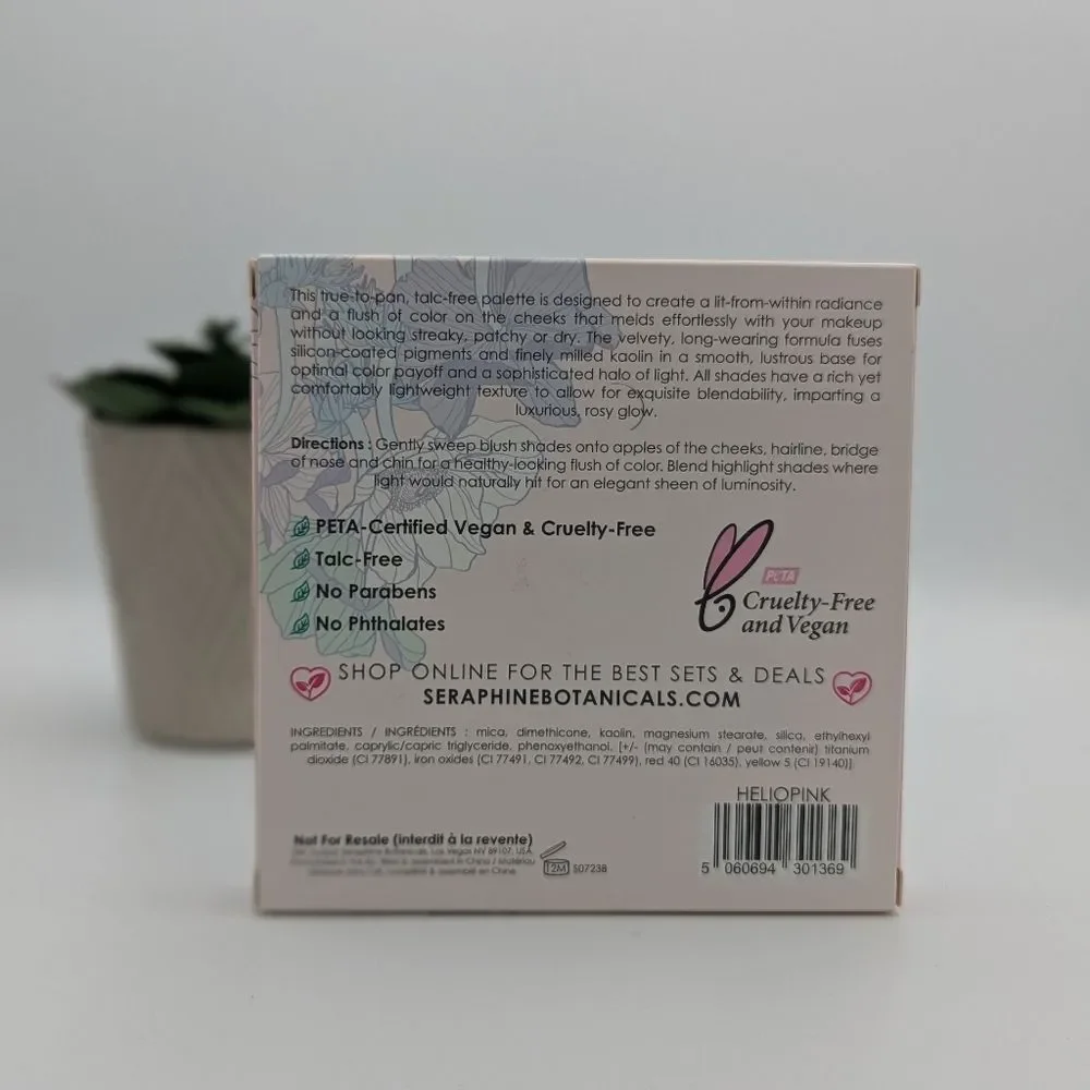 Seraphine Botanicals Geranium + Glow - Blush & Highlight Palette